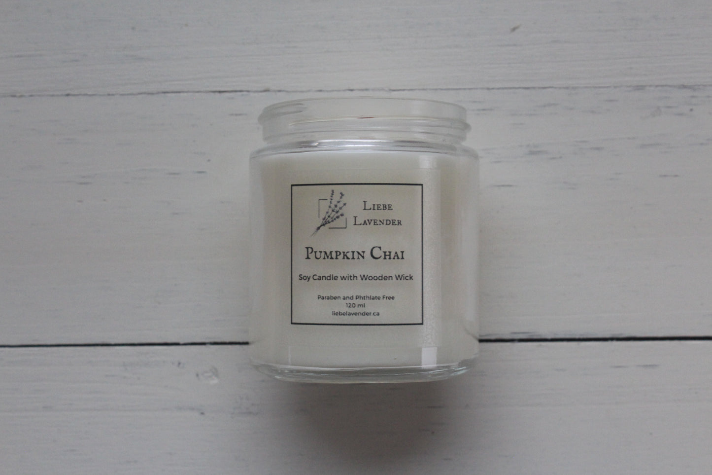 Soy Candle - Wooden Wick - Small Glass Jar (120ml)