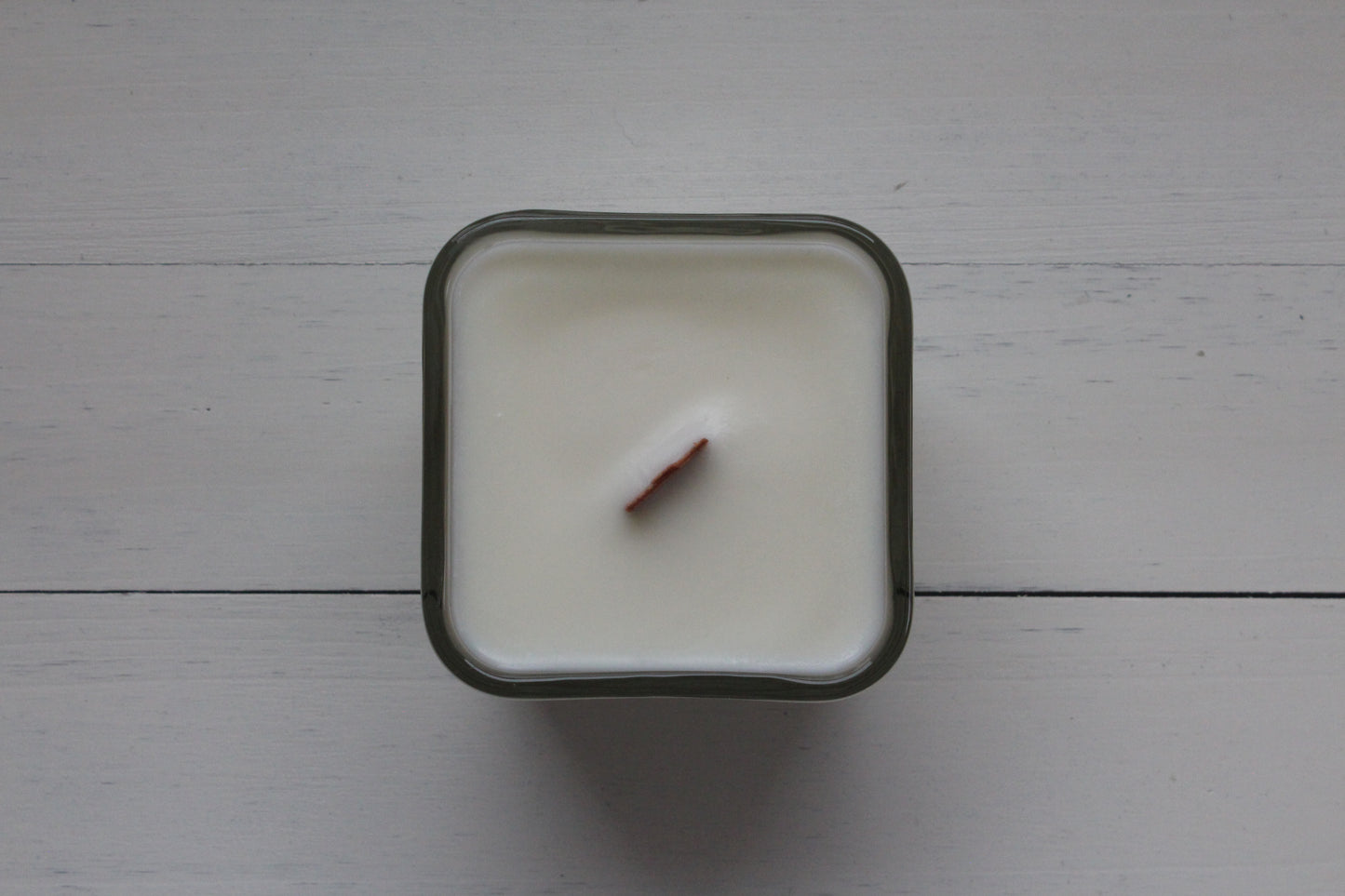 Soy Candle - Wooden Wick - Square Glass Container - 300ml (10oz)