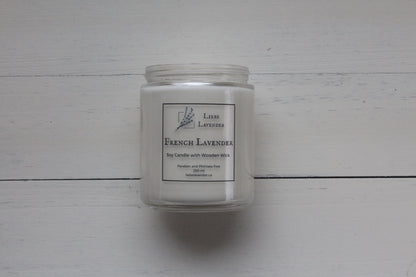 Soy Candle - Wooden Wick - Glass Jar (250 ml)